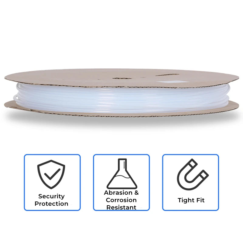 Clear PTFE/FEP Heat Shrink Tube Diameter 0.5-40mm 1.7:1/1.3:1 Shrinkage Ratio Wrap Wire Cable Sleeve For DIY