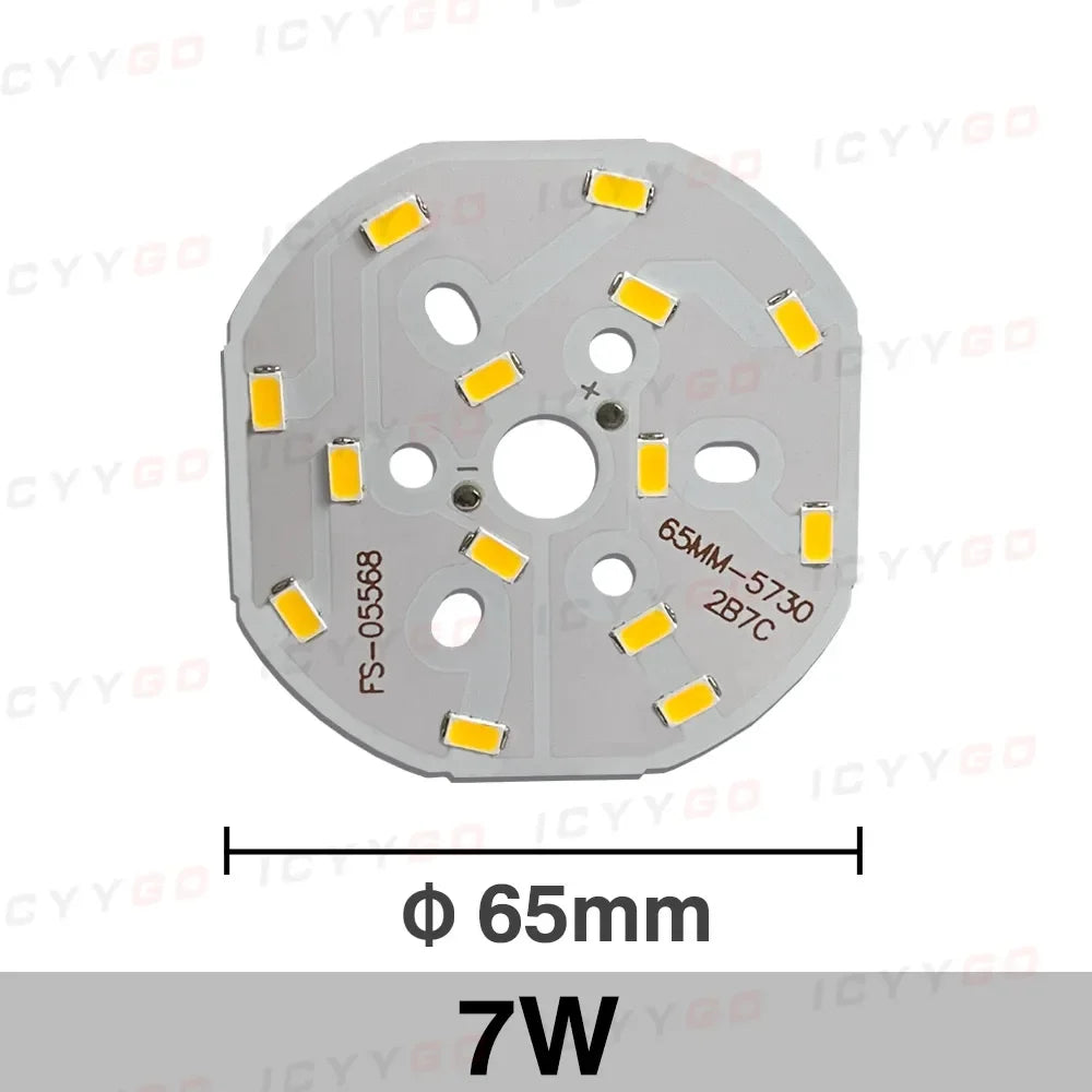 1PCS High Bright LED Light Board 2W 3W 5W 7W 9W 12W 15W 20MM - 100MM SMD 5730 For DIY Bulb Circular Transformation Light Source