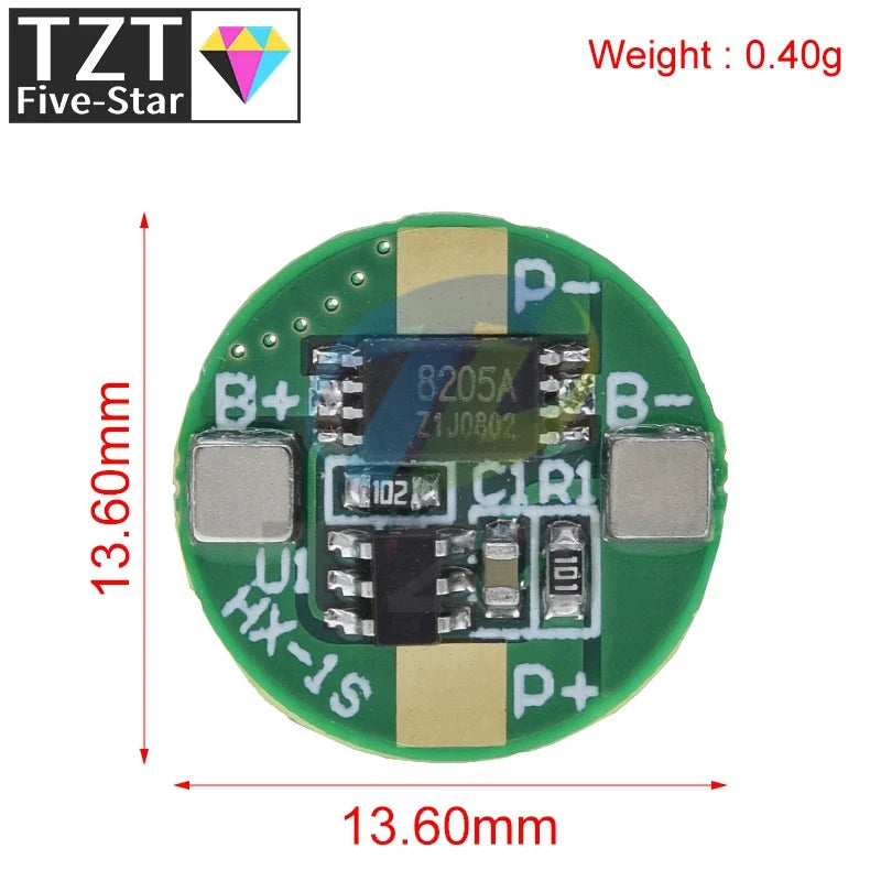 1/5/10PCS 1S 3.7V 2.5A 14500 Lithium Lipo Cell Battery Charger Board Li-ion Battery Charging PCB BMS Protection Module