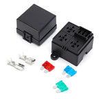 12V/24V 40A 4/5 Pin 3-Way Fuse Relay Box, 3 Relay Holder Standard ATO Fuse Block with Free Assembly for Car Motorcycle
