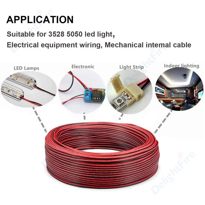 5-100m LED Cable 18 20 22AWG Hookup Wire 6 5 3 2 4pin RGB Extension Cable For LED Strip WS2812B Pixels Light SM JST Connectors