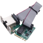 M.2 A+E KEY 2.5G Ethernet LAN Card RTL8111H Chip Single Port Network Card 10/100/1000Mbps M.2 RJ45 LAN Adapter for Windows Linux