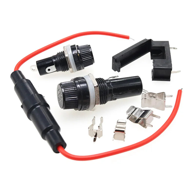 5Pcs BLX-A Glass Fuse Holder 5x20mm 6x30mm PCB Mount Fuseholder Clip Ceramic Fuse Tube Socket for Electrical Safety