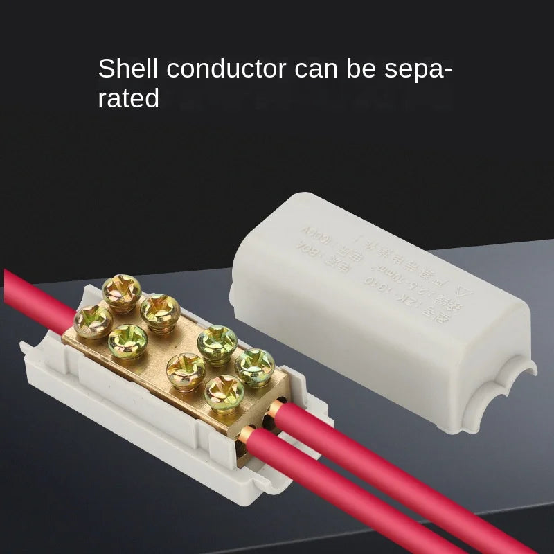 High Power Branch Terminal Quick Wire Connector Terminal Block 400V Electrical Cable Junction Box ZK-306 T-Type Wiring Terminal