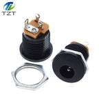 TZT 10Pcs DC-022 5.5-2.1 / 5.5 x 2.1mm DC Power Socket/ DC Connector Panel Mounting DC022