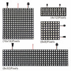 WS2812B RGB 4x12, 8x8, 16x16, 8x32 Pixel Display Screen. WS2812B, Individually Addressable, Digital Flexible Programmable, 5V.