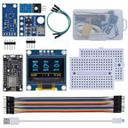 ESP8266 Weather Station Kit, Temperature & Humidity Sensor with OLED Display, Breadboard and Accessories for Arduino IoT Project