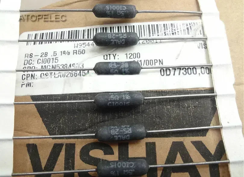 4pcs VISHAY DALE 3W 1% 5% Wirewound Power Resistors For HiFi Audio 0.5R/1R/6R/30R/75R/100R/150R/300R/2K/3.3K/10K