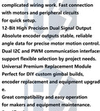 AS5600 Encoder PWM/I2C Interface Accuracy 12bit Brushless Motor AS5600 Magnetic Encoder with Wire