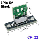 1-10pcs USB 3.1 Type C Socket With Screw Fixing Plate Type-C USB Jack 3.1 Type-C 2Pin 4Pin 5Pin 6Pin Female Connector Jack