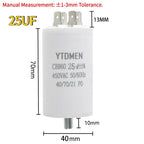 CBB60 Capacitor 4-60μF 450V AC Motor Run Capacitor with Screw for Air Conditioner/Refrigerator/Water Pump 50/60Hz
