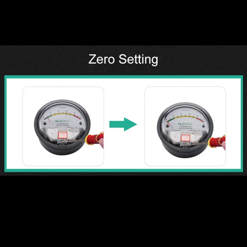 ELECALL Digital Differential Pressure Gauge Air Gas Meters Barometer Positive Negative Pressure for Clean Room Detect KPA/mbar