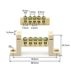 DIN Rail Terminal Block High Bridge Type Ground Bar 5/7/10/12 Holes Electrical Connector Distribution Box Neutral Terminal