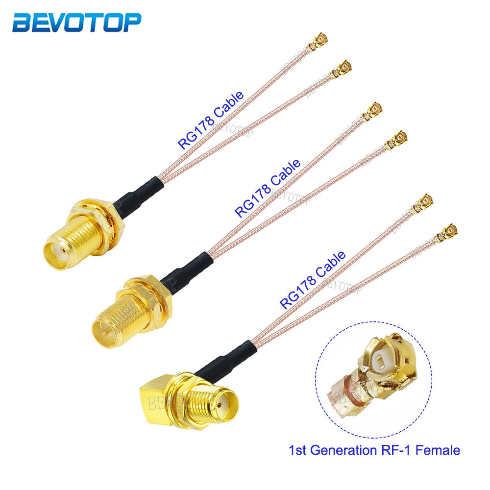 1PCS RG178 SMA Female to 2*IPX-1 Female Connector Y Splitter SMA to IPX Cable Pigtail RF Coaxial WIFI Antenna Extension Jumper