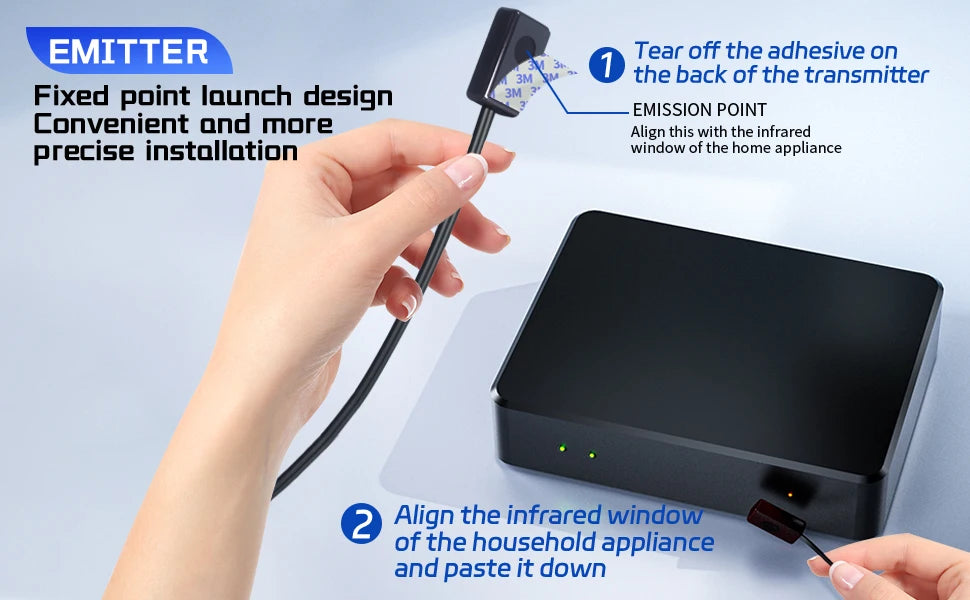 Infrared Repeater Extender Kit, Hidden IR Remote Extender Set, Suitable for Remote Control Extender Kit of Infrared Devices-LD