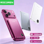 Rocoren 10000mAh Magnetic PowerBank Fast Charging 5000mAh Power Bank Portable Wireless Charger Battery For iPhone 18 17 Pro Max