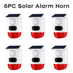 Outdoor Solar Alarm PIR Infrared Motion Sensor 120dB Siren Sound Light Flash Waterproof Security Protection for Yard