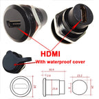 1Pcs Metal Round Socket Module D Type RJ45 Straight Through Network USB2.0 USB3.0 Connector Panel Mounting HDMI CAT6
