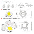 High Power LED Chip 1W 3W 5W 10W 20W 30W 50W 100W Warm Cold White Red Green Blue Yellow SMD Light Bead 1 3 5 10 20 50 100 W Watt
