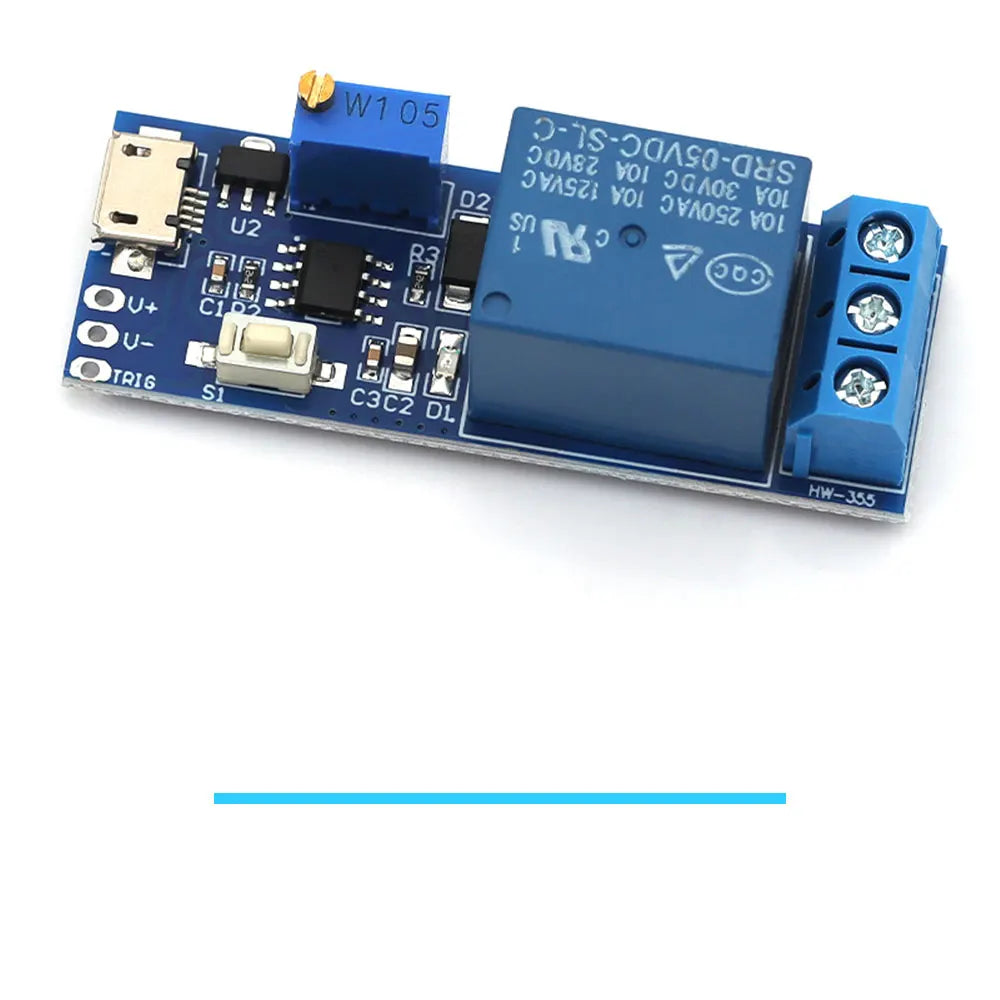 Javino 1/5/10Pcs Smart Electronics 5V-30V Micro USB Power Adjustable Delay Relay Timer Control Module Trigger Delay Switch