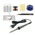 60W Adjustable Temperature Electric Soldering Iron EU 220V / US 110V Welding Iron Rework Station Heat Pen Tips DIY for Repairing