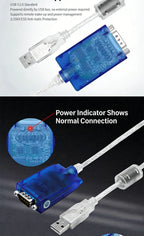 1.5m 3m USB to RS-422 RS-485 Converter RS422 RS485 USB2.0 Cable DB9 Adapter Transparent with Chipset Magnetic Ring UT-890A