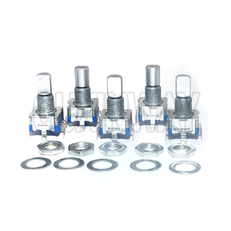 5PCS 15mm / 20mm code switch/ EC11/ digital potentiometer with switch Half / Plum axis rotary encoder, handle length