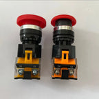 Emergency Stop 10A 380V 22mm Self-Locking Head Power Mushroom Push Button Switch 1NO 1NC LA38-11ZS