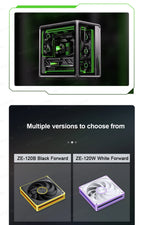 JONSBO ZE-120/240/360 PC Case Fan ARGB Four-sided Thousand-layer Mirror PWM Gaming Combined Cooling Fan