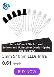 5mm 940nm LEDs Infrared Emitter and IR Receiver Diode 10pairs Diodes 301A