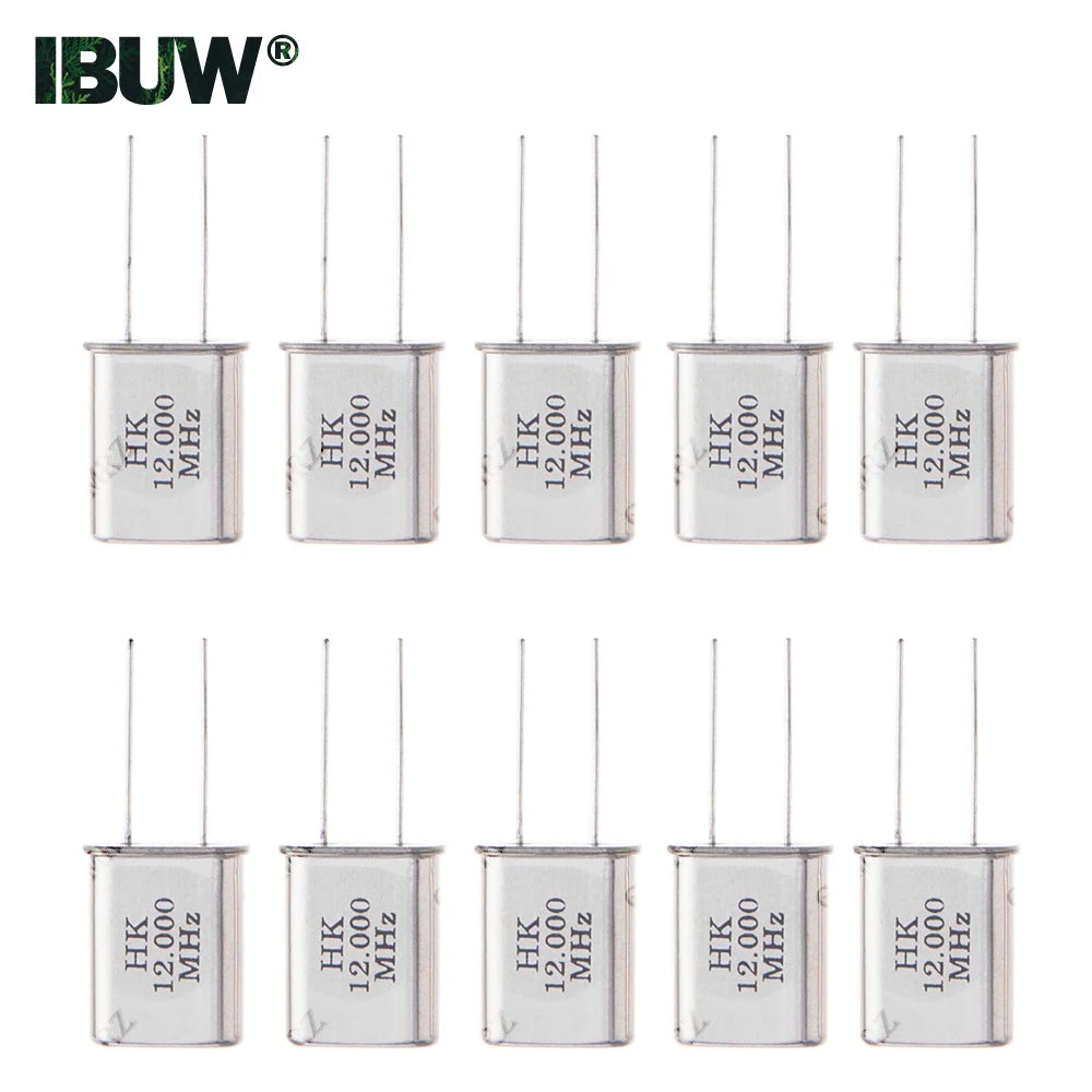 10PCS HC-49U 2Pin Passive Crystal Oscillator 10MHZ 11.0592MHZ 12MHZ 13.56MHZ 16MHZ 24MHZ