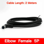 2Meters Waterproof M8 Sensor Connector, Male & Female 3/4/5/6/8 Pin, Integrated Injection Molding Industrial Cable Plug
