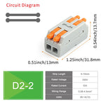10/50 PCS Universal Compact Mini Fast Wire Connectors Lever Nut Crimp Splitter Electrical Conductors Push-in Home Terminal Block