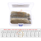 1/8W 1/4W 1/2W 1W 2W 3W 5W  5% 0 Ohm-10m ohm Carbon Film Resistor Assorted Kit With box 1K 2K 5.1K 10K 47K 100K 220K 470K 3M 10M