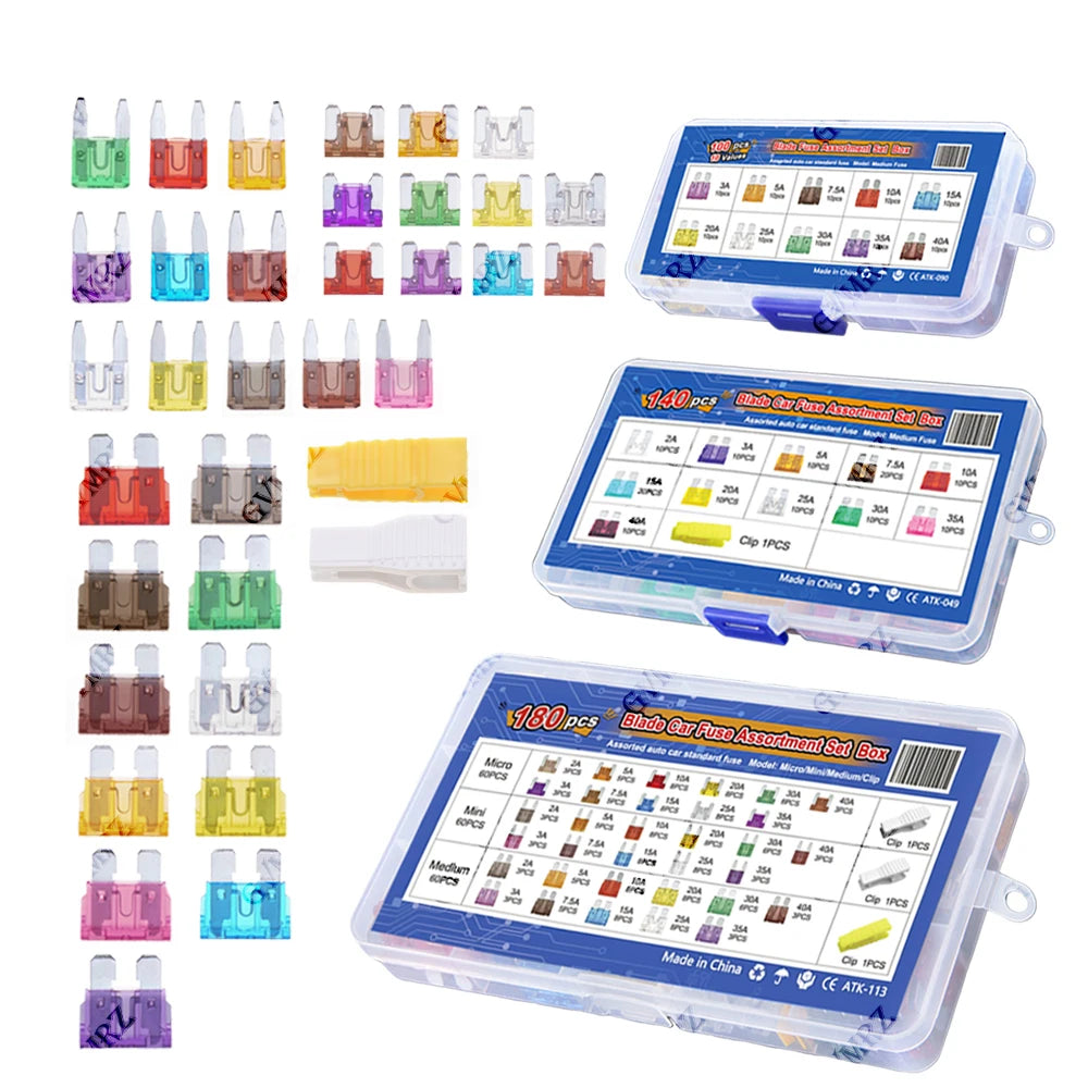 Car Blade Fuse Kit Fuses Automatic Truck Blade The Fuse Insurance Insert Insurance of Xenon Piece Lights Auto Accessories box