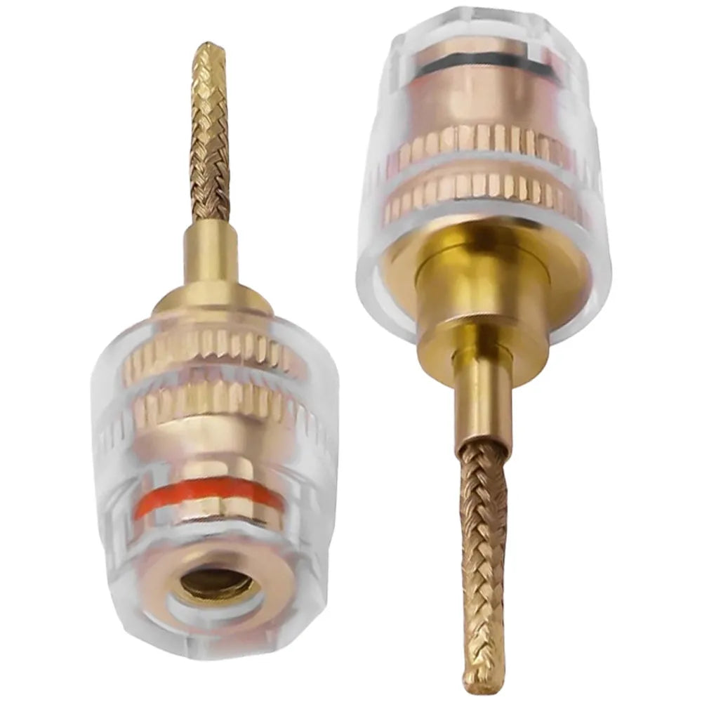 2/4Pcs Banana Plug Adapter 4mm Female to 2mm Pin Gold Plated Test Probe Connector for Multimeter HIFI Audio Speaker Amplifier