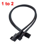1Pcs PWM Fan Splitter 4pin Adapter Cable 1 To 4/3/2/1 Ways PWM Fan Splitter Extension Power Cable Connector Y Splitter Black