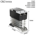 10A 25A 40A 60A 80A 100A 120A Din Rail Mount Solid State Relay SSR Single Phase DC Control AC AC Control AC With Heat Sink