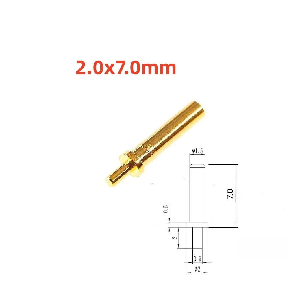 50 PCS Pogo Pin Female Contact Pad Through Holes PCB Male Header Flange Target Connector to Mate Spring Load PogoPin