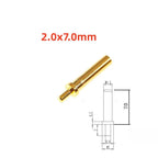 50 PCS Pogo Pin Female Contact Pad Through Holes PCB Male Header Flange Target Connector to Mate Spring Load PogoPin