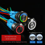 push button switch Two/three color, light metal 16 19 22mm self-locking/reset waterproof hotel doorbell customization latching