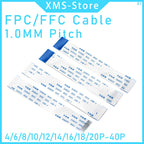 5PCS FPC FFC Ribbon Flexible Flat Cable 4/5/6/8/10/12/14/16/18/20/30/40Pin Pitch 0.5MM 1.0MM A-Type Wire Length