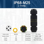 M25-2/3/4/5 Pin IP68 Push-In Spring Splice Terminal Blocks With Lever Quick Wire Connector Outdoor Waterproof Junction Box