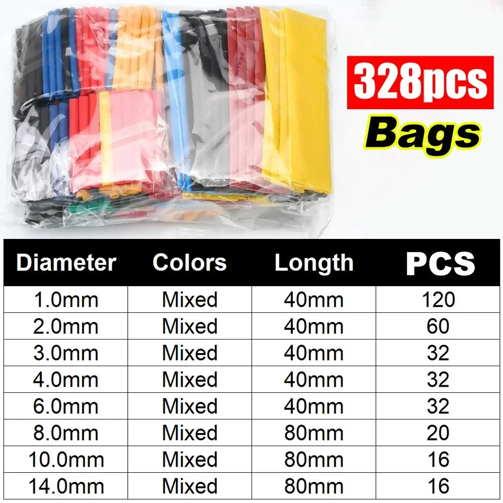 Heat Shrink Tube Kit Thermoresistant Tubing Heat Shrink Wire Wrapping Electrical Connection Cable Insulation Sleeved Protecter