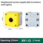 1/2/3/4/5 Hole Button Switch Control Box Button Emergency Stop Dustproof Waterproof IP65 Button Thickened Yellow Gray
