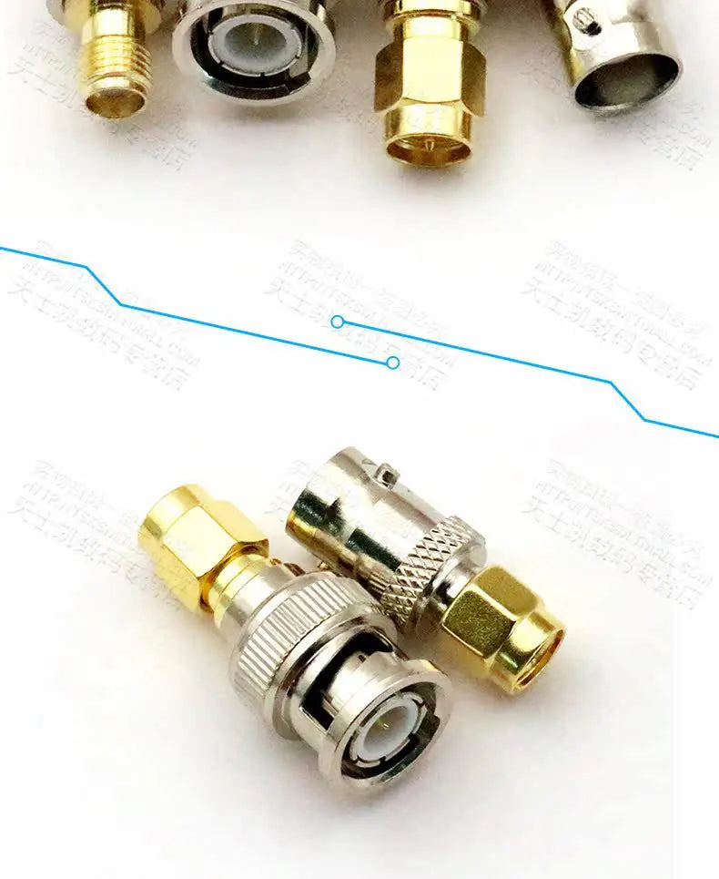 SMA Male Plug to BNC Female M/F Radio Antenna Connector RF Converter M/F Radio Antenna Adapters Kit Coaxial SMA to BNC Adapter