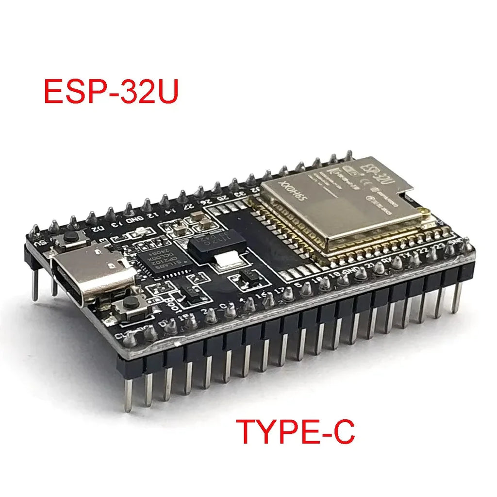 ESP32-WROOM-32U DevKitC WiFi Bluetooth IoT Development Board with 2.4G Antenna & Arduino+ Compatible for Wireless Programming