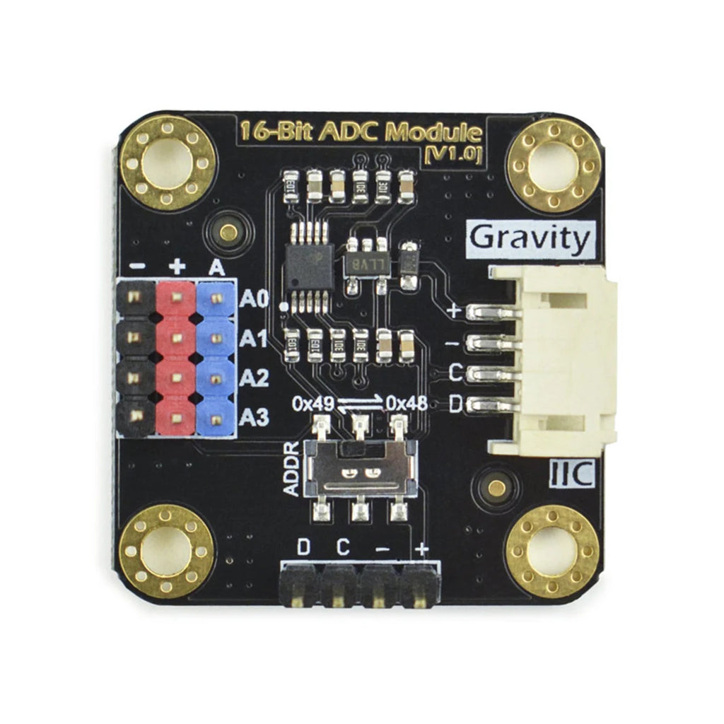 DFRobot Gravity I2C ADS1115 16-Bit ADC Analog to Digital Conversion Module 3.3~5V Supports Cascade for Arduino Raspberry Pi