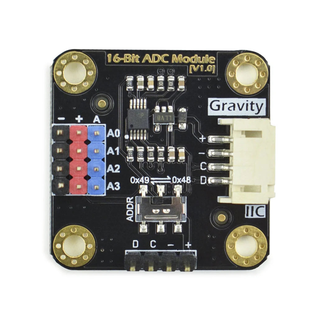 DFRobot Gravity I2C ADS1115 16-Bit ADC Analog to Digital Conversion Module 3.3~5V Supports Cascade for Arduino Raspberry Pi