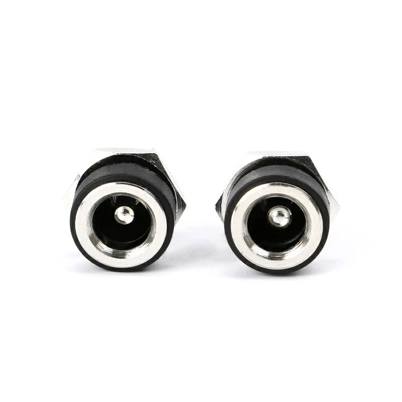 5/10Pcs 5A 30V DC Power Supply Jack Socket Female Panel Mount Connector 5.5 2.1mm Plug Adapter 2 Terminal Types 5.5x2.1 DC-022B